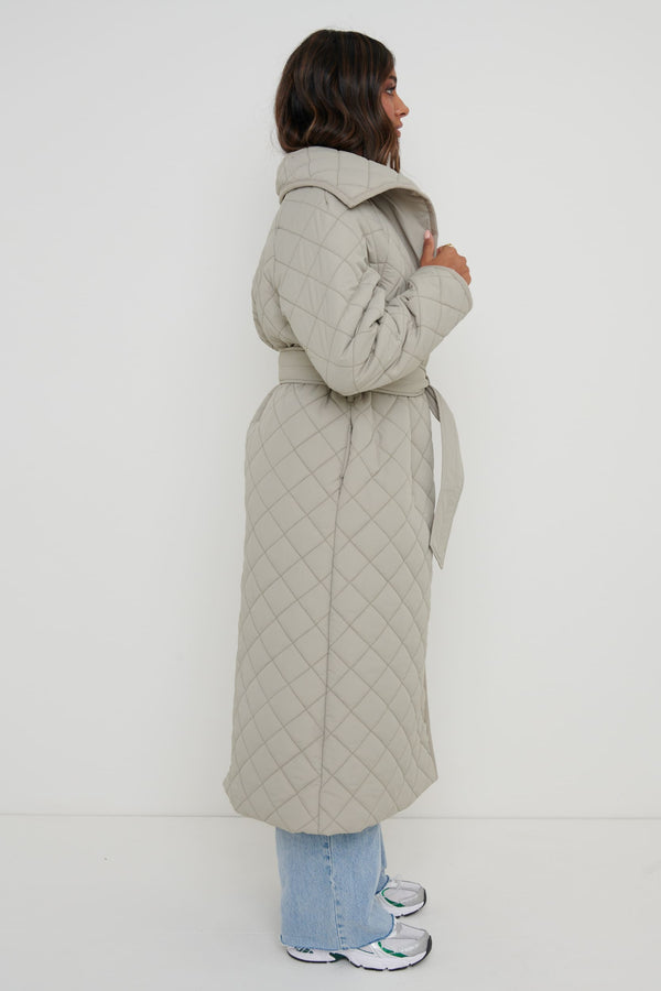 Pretty Lavish Denver Quilted Oversized Coat