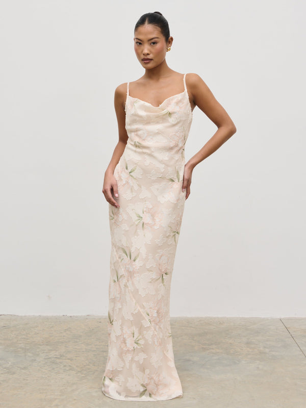 pretty lavish Eden Jacquard Maxi Dress
