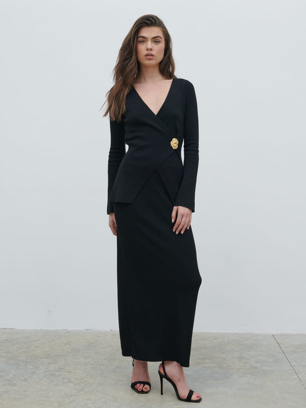 Pretty Lavish Effie Asymmetric Knit Cardigan