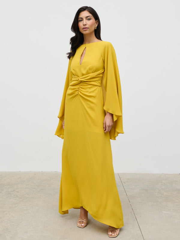 pretty lavish Ellison Cape Knot Maxi Dress