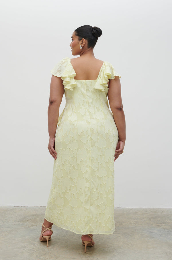Pretty Lavish Eloise Ruffle Midaxi Dress Curve