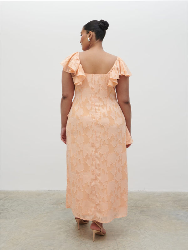 Pretty Lavish Eloise Ruffle Midaxi Dress Curve