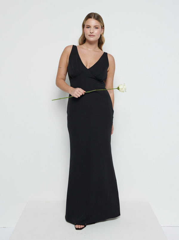pretty lavish Esmee Crepe Maxi Bridesmaid Dress