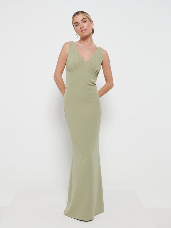 pretty lavish Esmee Crepe Maxi Bridesmaid Dress