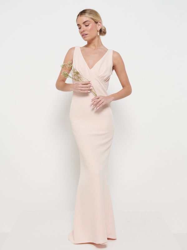 pretty lavish Esmee Crepe Maxi Bridesmaid Dress