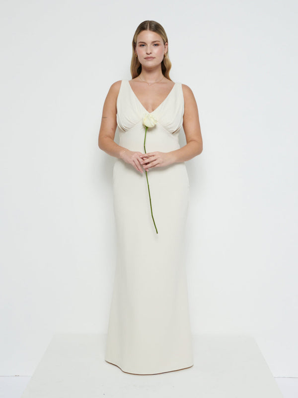pretty lavish Esmee Crepe Maxi Bridesmaid Dress