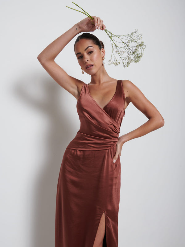 Pretty Lavish Esmee Wrap Maxi Bridesmaid Dress