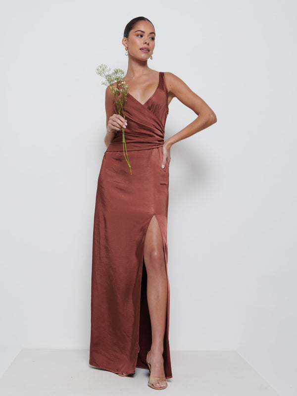 Pretty Lavish Esmee Wrap Maxi Bridesmaid Dress