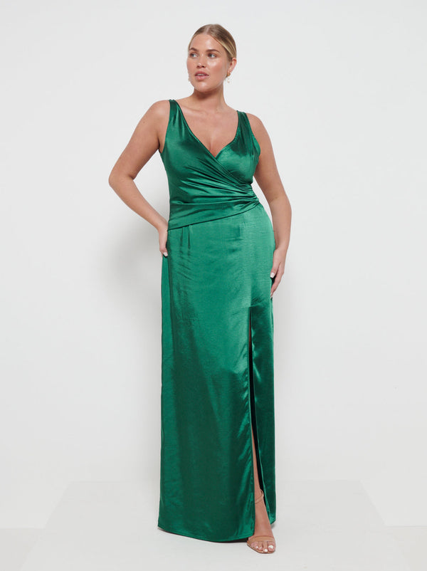pretty lavish Esmee Wrap Maxi Bridesmaid Dress