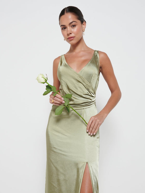 Pretty Lavish Esmee Wrap Maxi Bridesmaid Dress