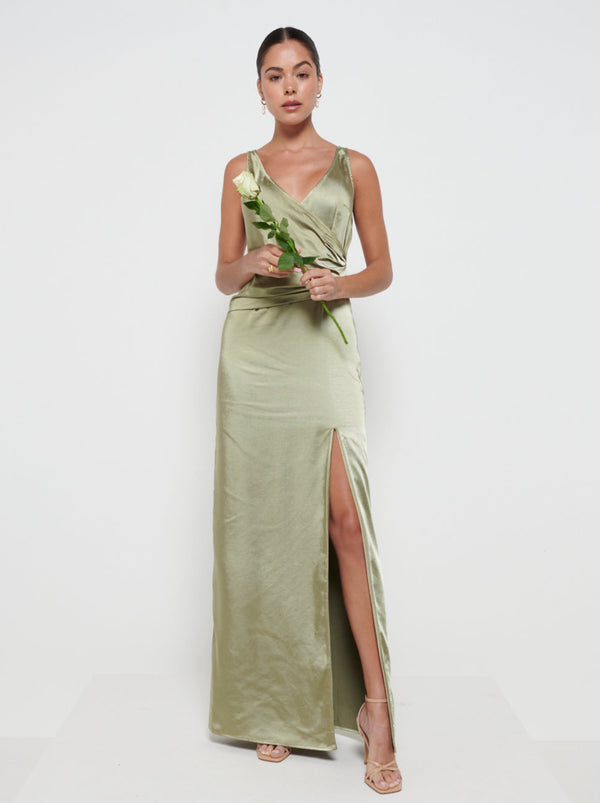 Pretty Lavish Esmee Wrap Maxi Bridesmaid Dress