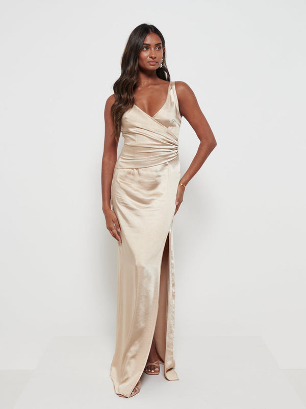 Pretty Lavish Esmee Wrap Maxi Bridesmaid Dress