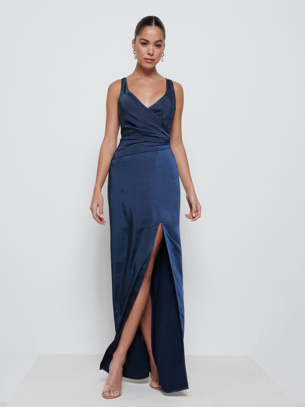 pretty lavish Esmee Wrap Maxi Bridesmaid Dress