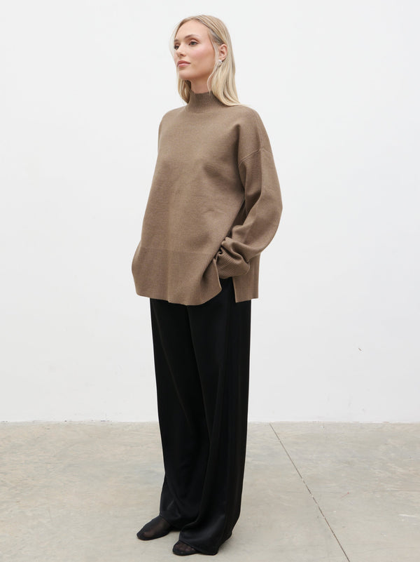 Pretty Lavish Estella High Neck Knit Jumper