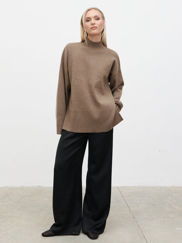 pretty lavish Estella High Neck Knit Jumper