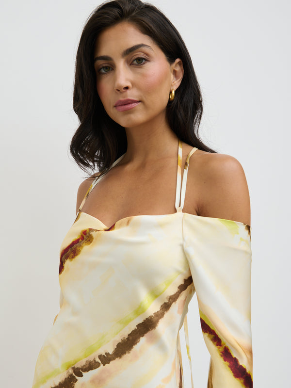 Pretty Lavish Ettore Cold Shoulder Maxi Dress