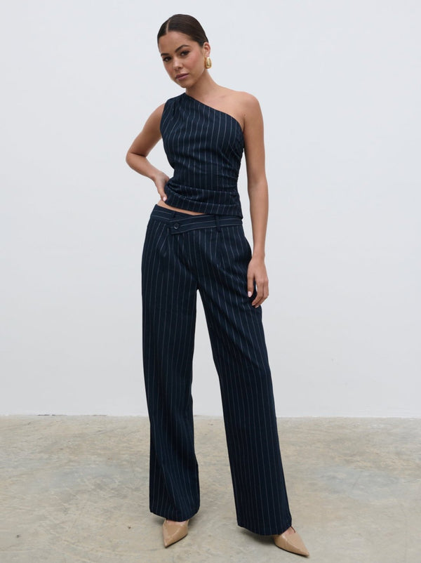 pretty lavish Flynn Slouchy Pinstripe Trousers