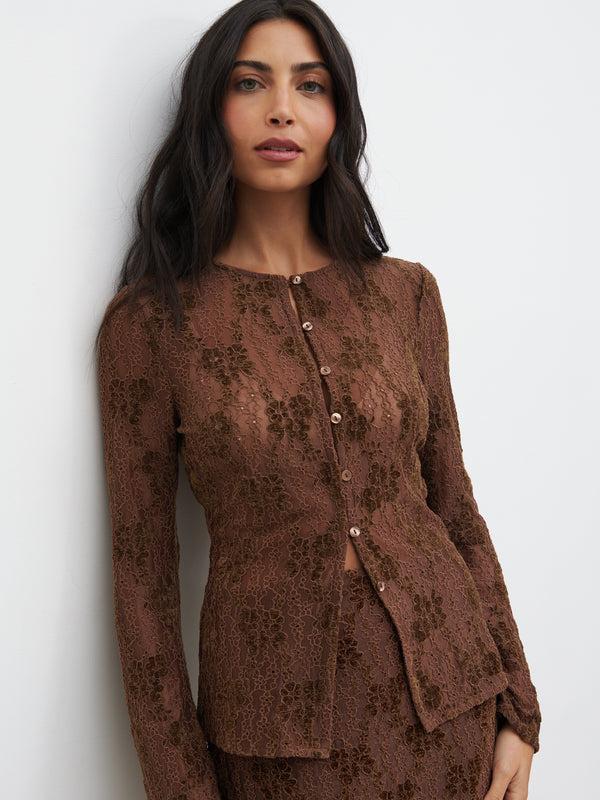 pretty lavish Francessca Lace Cardigan