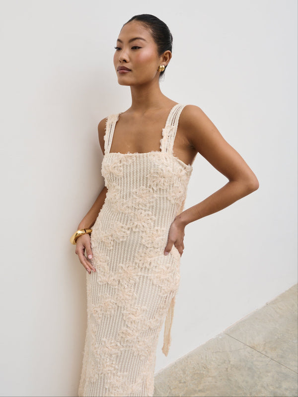 Pretty Lavish Gigou Crochet Floral Maxi Dress