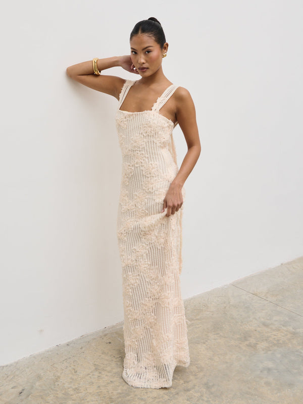 Pretty Lavish Gigou Crochet Floral Maxi Dress