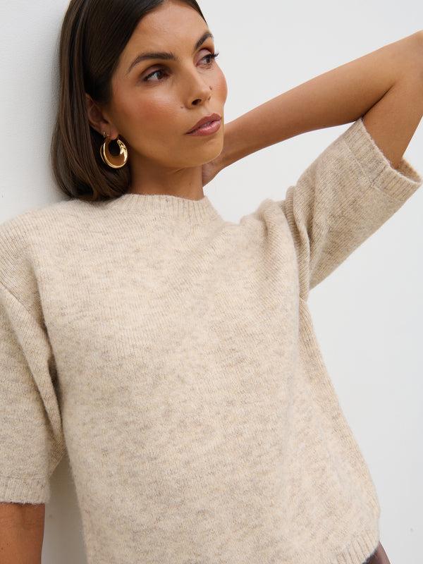 Pretty Lavish Gisella Short Sleeve Knit Top