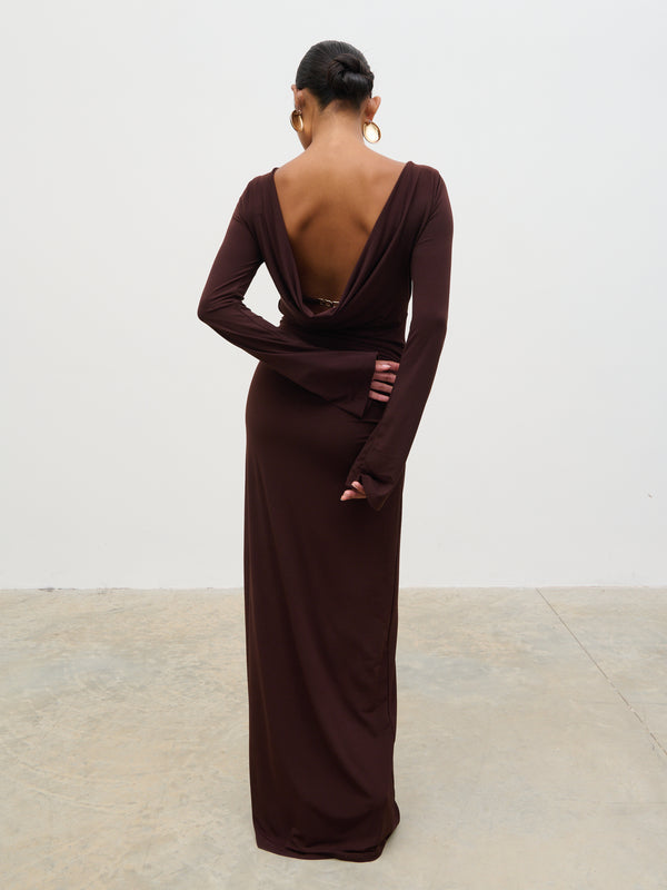 Pretty Lavish Hadley Cowl Back Jersey Maxi Dress