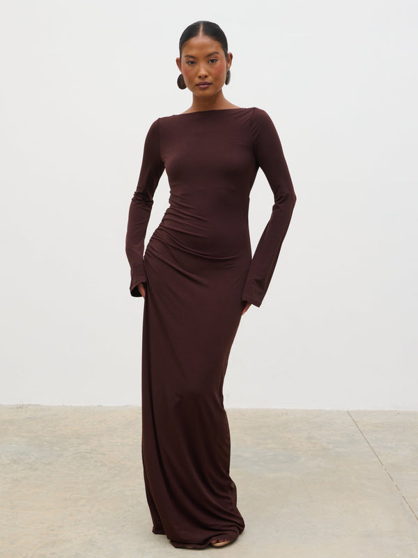 pretty lavish Hadley Cowl Back Jersey Maxi Dress
