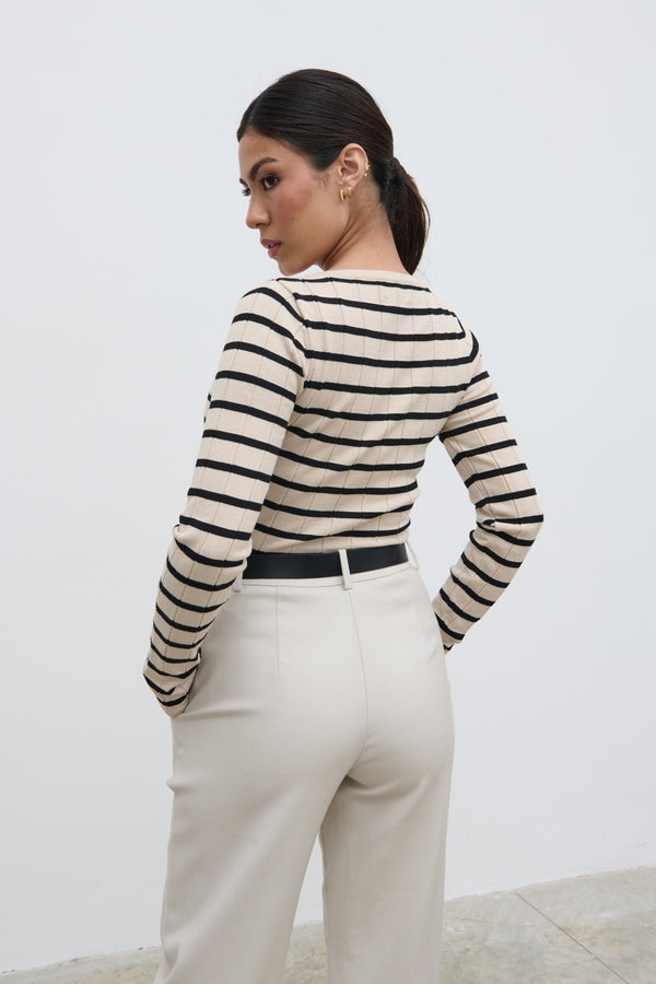 Pretty Lavish Hailey Stripe Knit Top