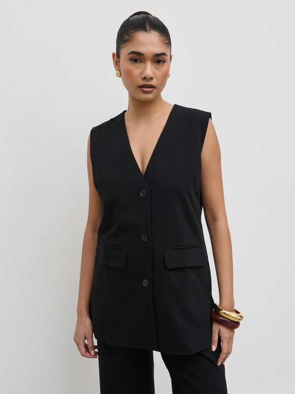 Pretty Lavish Harlee Sleeveless Waistcoat