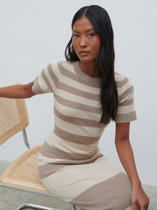 Pretty Lavish Heidi Stripe Knit Dress
