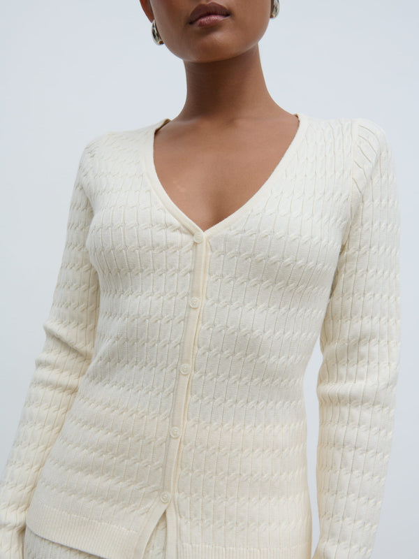 Pretty Lavish Iliana Cable Knit Cardigan