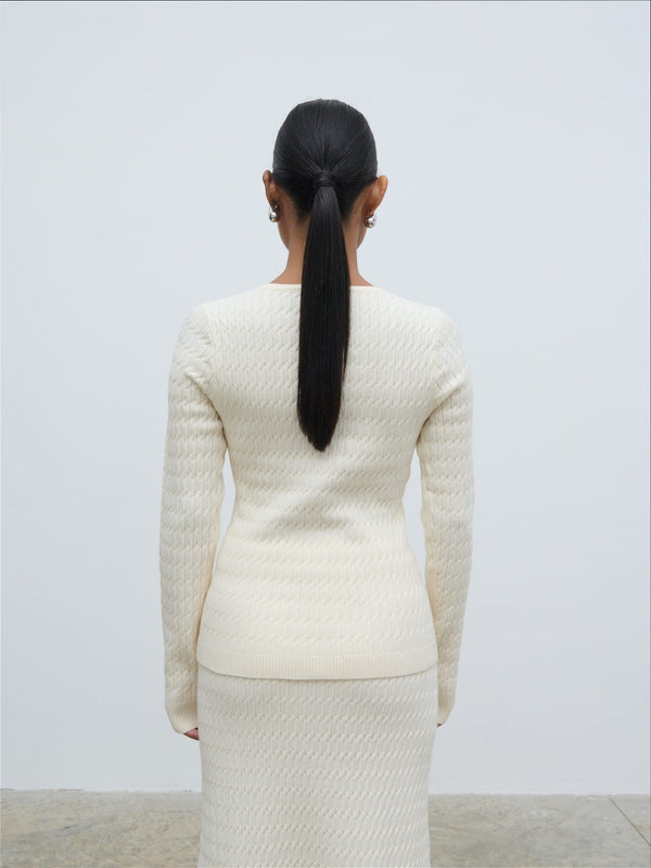 Pretty Lavish Iliana Cable Knit Cardigan