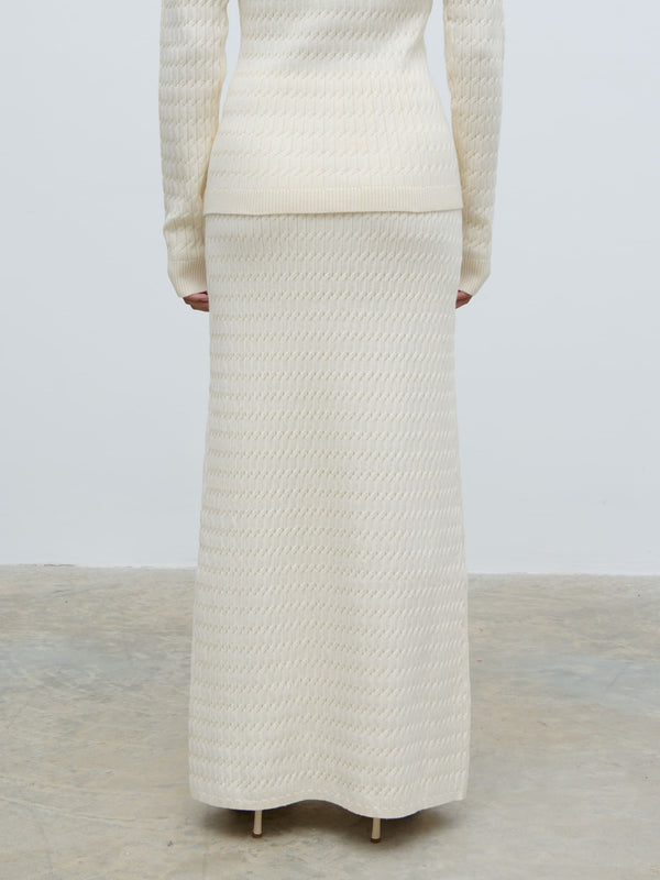 Pretty Lavish Iliana Cable Knit Midaxi Skirt