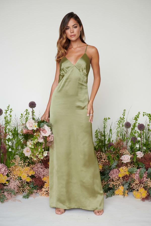 pretty lavish Ines Recycled Maxi Bridesmaids Dress