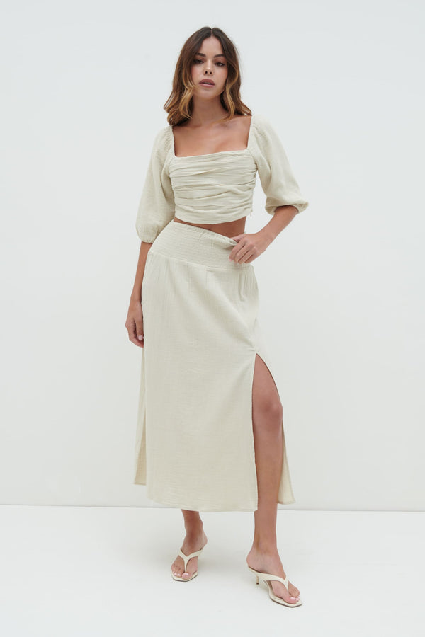 Pretty Lavish Ingrid Ruched Midaxi Skirt