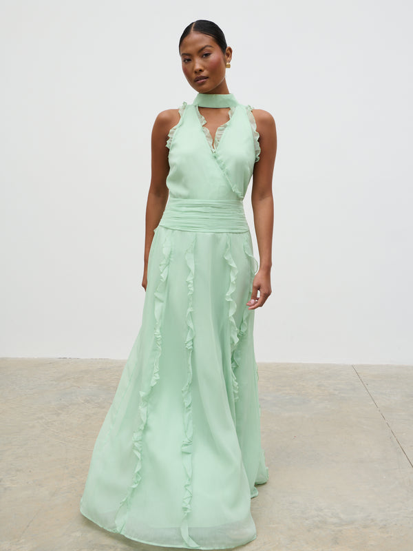 Pretty Lavish Ingrid Ruffle Maxi Dress