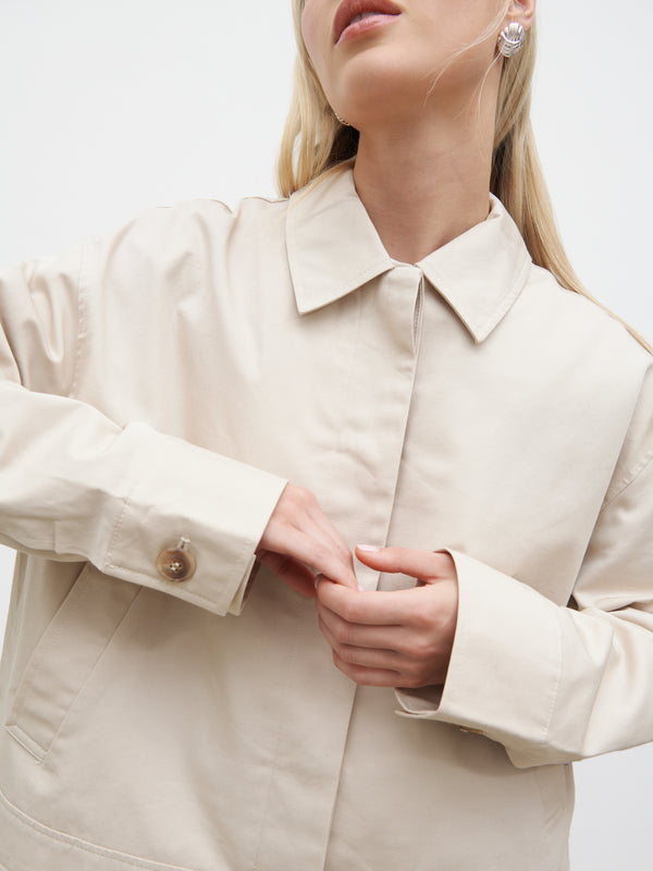 Pretty Lavish Isla Cropped Trench Coat