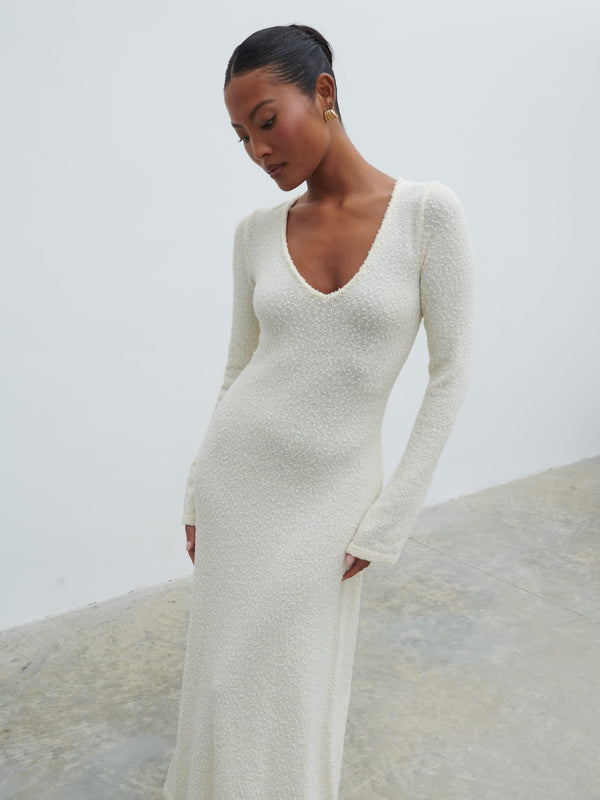 Pretty Lavish Ivy Boucle Knit Midaxi Dress