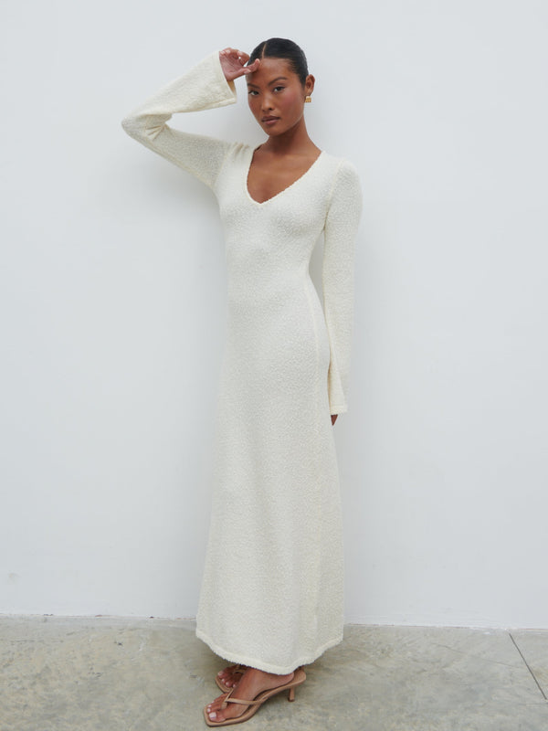 pretty lavish Ivy Boucle Knit Midaxi Dress