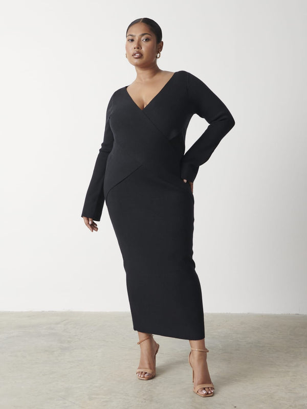 Pretty Lavish Jacklin Wrap Midaxi Dress Curve