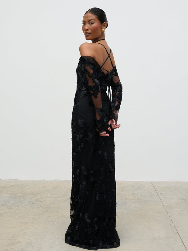 Pretty Lavish Jamila Cold Shoulder Maxi Dress