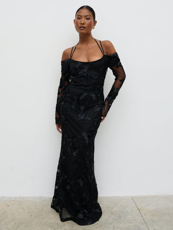 pretty lavish Jamila Cold Shoulder Maxi Dress