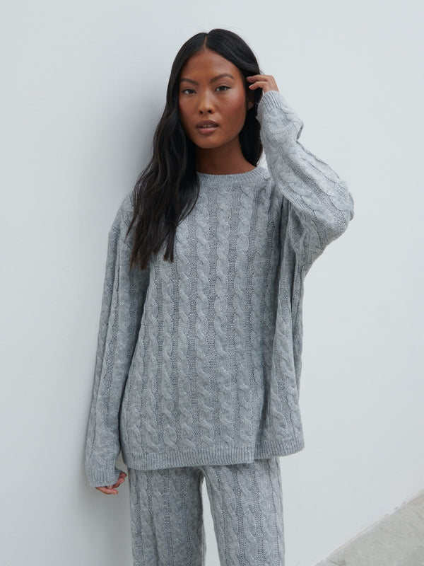 pretty lavish Jayde Cable Knit Jumper