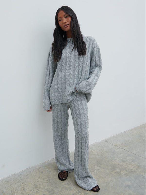 Pretty Lavish Jayde Cable Knit Trousers