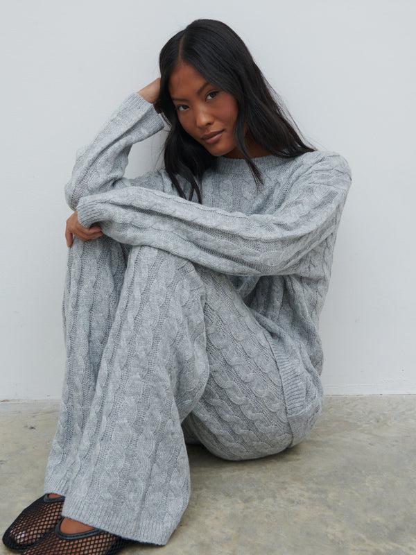 pretty lavish Jayde Cable Knit Trousers