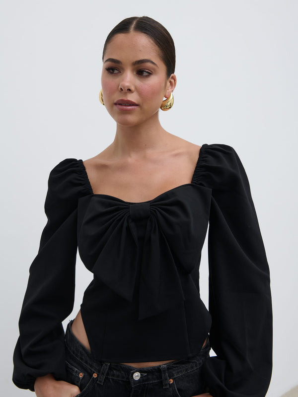 Pretty Lavish Jemima Exaggerated Bow Top