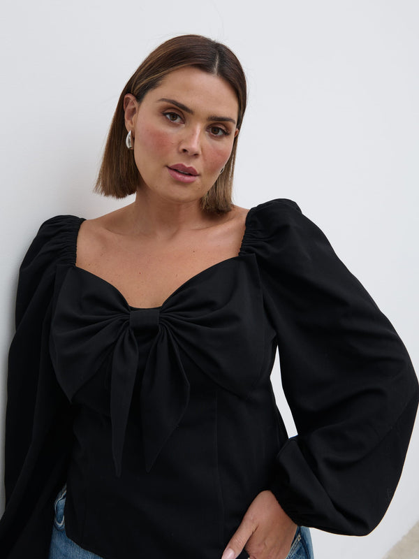 pretty lavish Jemima Exaggerated Bow Top Curve