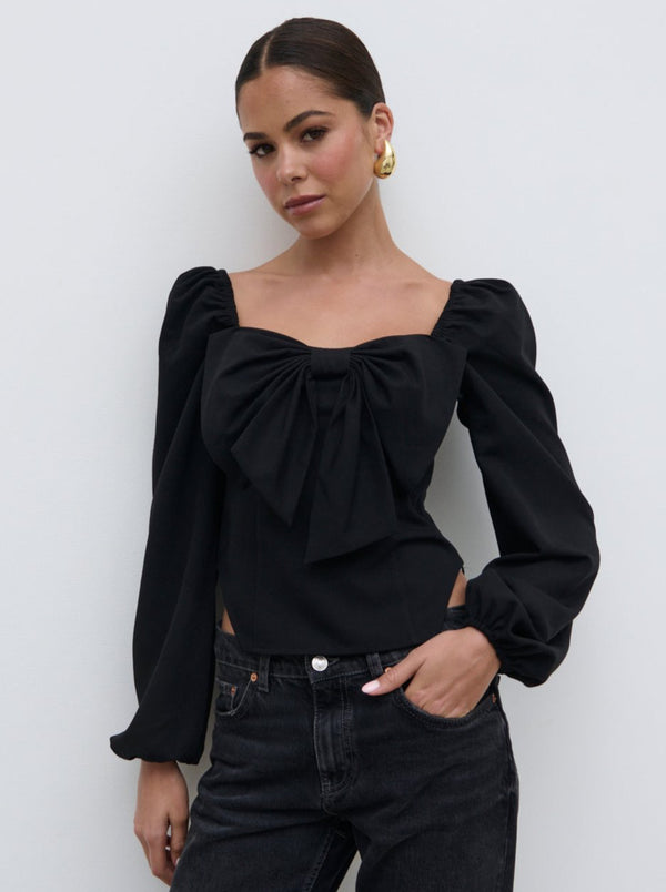 pretty lavish Jemima Exaggerated Bow Top