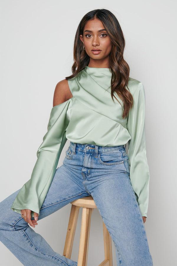 pretty lavish Jett Asymmetric Blouse