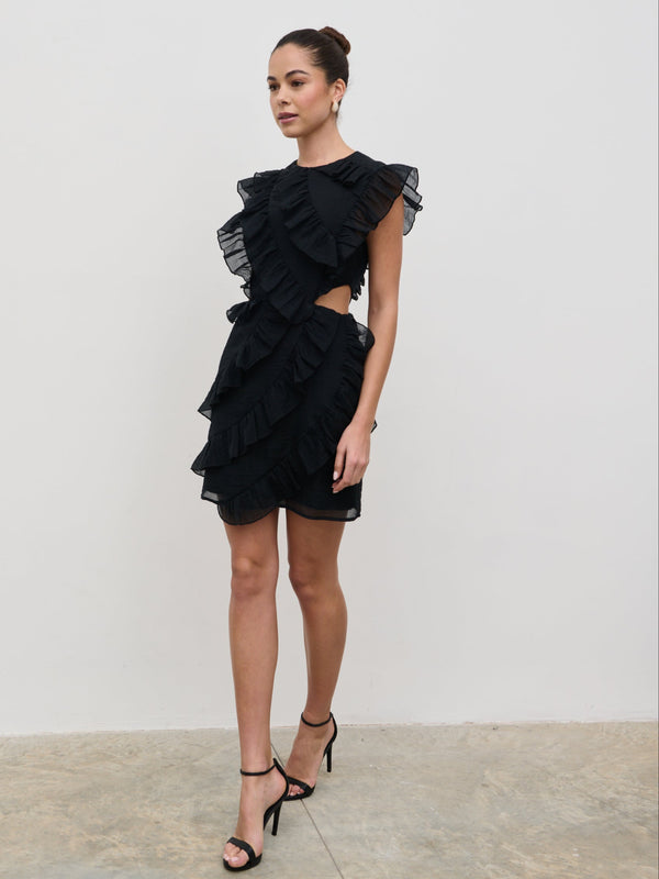 pretty lavish Joss Ruffle Mini Dress